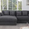 Mystic - Reversible Sectional Sofa Chaise - Dark Gray - Image 8