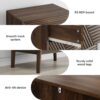 Modern 4 Drawer Dresser Chest For Living Room, Bedroom, Corridor Wooden Storage Cabinet - Walnut - Image 10