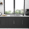 Kitchen Sink 23" X 18" X 10" Undermount Single Bowl 16 Gauge - Gunmetal Black - Image 4