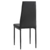 Modern 5 Piece Dining Table Set With Glass Top And Chairs - Black - Image 6