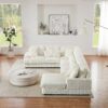 Oversized Sectional Sofa U - Shaped Sofa Couch Modern Sofa Upholstered In Soft Corduroy With A Chaise Lounge For Living Room - Beige - Image 17