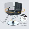 Barber Chair, Salon Chair For Hair Stylist, Stylist Chair With Heavy Duty Hydraulic Pump Adjustable Hydraulic Chair For Hair Stylist Women Man, Max Load Weight 330 Lbs - Black - Image 5