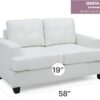 Charming Transitional Loveseat - White - Image 6
