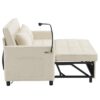 Loveseat Sofa Pull Out Sofa Bed Sleeper Sofa With A Reversible Backrest Cushion, Side Pockets, 2 USB Ports And A Phone Holder For Living Room - Beige - Image 21