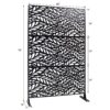 Outdoor & Indoor Privacy Screen Metal Privacy Screen, Freestanding Decorative Privacy Screen For Deck Balcony Patio - Black - Image 3