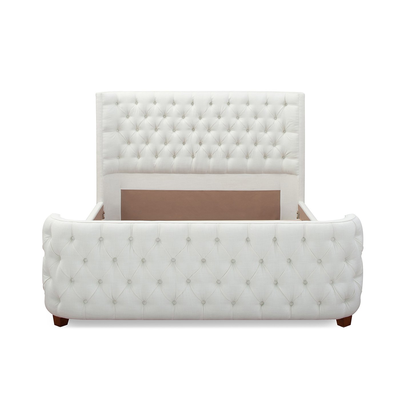 Brooklyn - Queen Tufted Panel Bed Headboard And Footboard Set - Antique White - Image 7