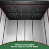 10 Ft. W X 7 Ft. D Plastic Storage Shed With Floor - Black / Gray - Image 6