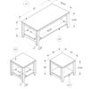 Table Set, Coffee, End, Side, Accent, Living Room, Transitional (Set of 3) - Oak - Image 7