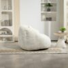 High Back Bean Bag Sofa Couch For Adults And Kids, Comfortable Lounger, Indoor & Outdoor Use - White - Image 10