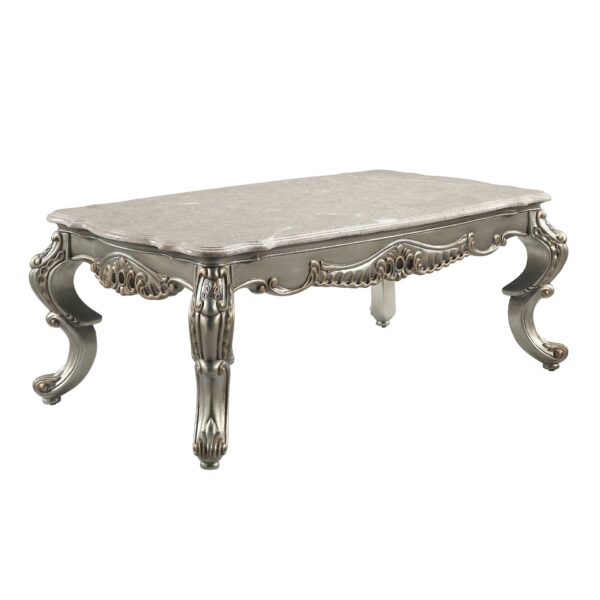 Miliani - Marble Top Table With Marble Top - Antique Bronze / Natural Marble