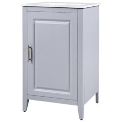 Modern 20.3" Bathroom Vanity With Sink And Functional Storage - Gray