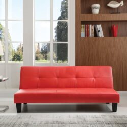 Versatile Contemporary Sofa Bed - Red