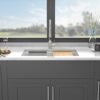 Kitchen Sink Workstation Undermount Sink, Granite Composite, 30" X 19" - White - Image 5