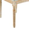 French Country Dining Chairs (Set of 4) Elegant Cane Backrest & Upholstered Seats Rustic Solid Rubberwood Frame - Grayish Green - Image 14