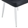 Modern Minimalist Dining Chairs With Curved Backrest And Seat Cushions Electroplated Metal Legs (Set of 4) - Black - Image 9