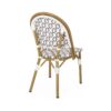 Outdoor Rattan And Aluminum French Bistro Chairs Set Bamboo - White / Gray - Image 7