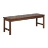 Modern Chevron Top Solid Wood Patio Bench - Brown - Image 3