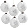 Christmas Ball Ornaments, Decorative Hanging Ball Christmas Tree Ornaments For Holiday Decorations (Set of 6) - White - Image 2