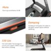 Folding Electric 3.5Hp Treadmill With Incline Medium Running Machine Motorised LCD Gym 330Lbs Folding Treadmill Electric Motorized Power 14.8Km / H Running Fitness Machine Gym - Black - Image 16
