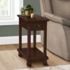 Accent End Table, Storage Drawer, Traditional - Espresso - Image 5