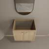 Modern Wall Mounted 24" Bathroom Vanity With 2 Soft Closing Doors, Excluding Sink - Oak - Image 7