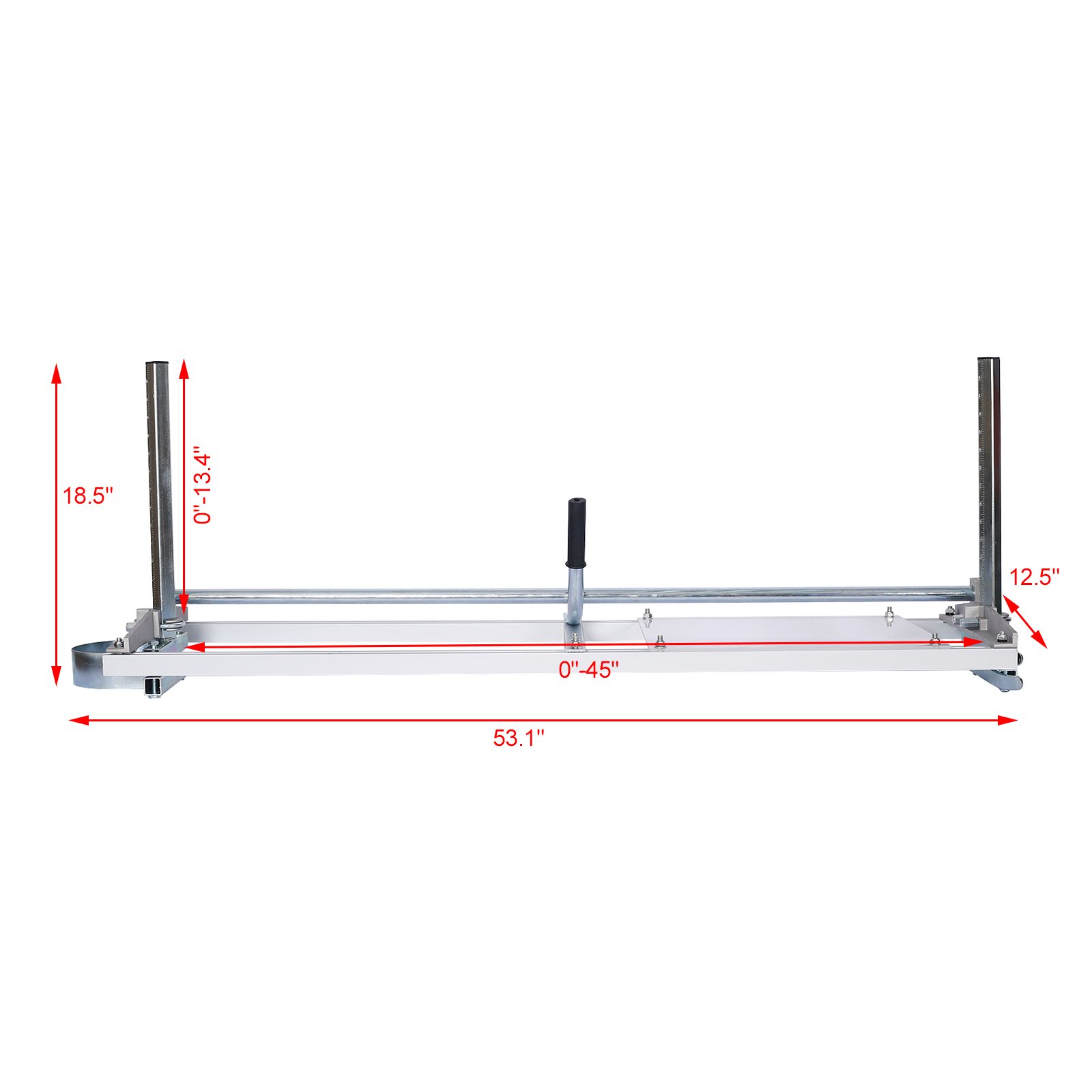 Portable Aluminum Steel Chainsaw Mill With Adjustable Planking Bar 14 To 48" - Silver - Image 3