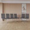 Modern Dining Chairs, Side & Kitchen Chairs With Padded Seat, High Back (Set of 4) - Gray - Image 11