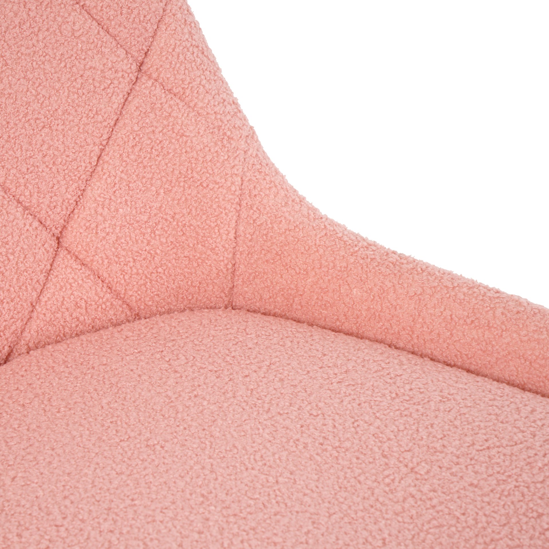 Modern Teddy Velvet Fabric Dining Chair With Golden Electroplated Legs, Soft And Comfortable, Adjustable And Space Saving - Pink - Image 9