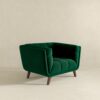 Addison - Lounge Chair Dark - Brown / Dark Green - Image 7