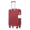 Set 3 Pieces 20" / 24" / 28" Abs Spinner Wheel Luggage, Matching Color, With Combination Lock - Wine Red - Image 23