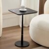 Modern Square Coffee Table And Computer Desk - Black / Gold - Image 7