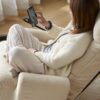 Adjustable Swivel Lounge Chair With 360 Degree Rotating Seat And Headrest Support, Leisure Chair Deck Chair Game Chair For Living Room - Beige - Image 6