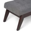 Draper - Mid Century Tufted Ottoman Bench - Slate Gray - Image 5