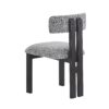 Mid Century 5 Piece Dining Set With Upholstered Metal Leg Chairs And Solid Wood Top Table - Black / White / Natural - Image 9