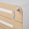 3 Drawer Mobile File Cabinet Under Desk Office, Simple Style Versatile Storage Cabinet For Legal / Letter / A4 Files, 5 Wheel Design Anti-Tilting Cold Rolled Steel Waterproof Moisture-Proof - White / Light Brown - Image 17
