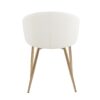Claire - Contemporary / Glam Chair (Set of 2) - Gold / White - Image 5