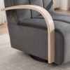 360° Swivel Accent Chair With Armrests - Charcoal - Image 11