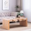 Modern Rustic Coffee Table, Rectangular Center Table For Living Room - Multi / Multicolor - Image 2