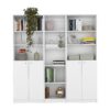 Levan - 3 Piece Living Room Set With 3 Bookcases, Spacious And Elegant Design - White - Image 2