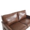 Mid Century Modern Loveseat Sofa With USB, 2 Seater Couch, Removable Pillow Covers - Brown - Image 21