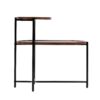 Small Coffee Tables 2 Tier Modern Sofa Side Table With Wood Storage Shelf Living Room End Tables Nightstands - Walnut Brown - Image 10