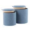 Tray - Contemporary Nesting Ottoman Set - Blue / Natural - Image 3