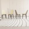 Modern Dining Chair (Set of 4) With High Quality Metal Legs - Beige - Image 7