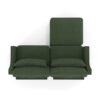 Elegant Chenille 2 Seater Sofa With Ottoman & Lumbar Pillows Ergonomic Design Easy Install - Green - Image 18