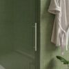 Frameless Shower Door, Sliding Shower Door, Premium 5 / 16" (8 Mm) Thick Tempered Glass Shower Enclosure With Towel Bar, Double Side Easy Clean Coat, Finished With Buffer - Brushed Nickel - Image 12