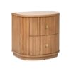 Valentine - 2 Drawer Storage Side Table - Natural Brown Beech - Image 10