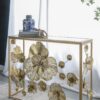 Console Table With Mirrored Glass Top, Modern Entryway Table For Living Room Foyer Entryway - Gold - Image 5
