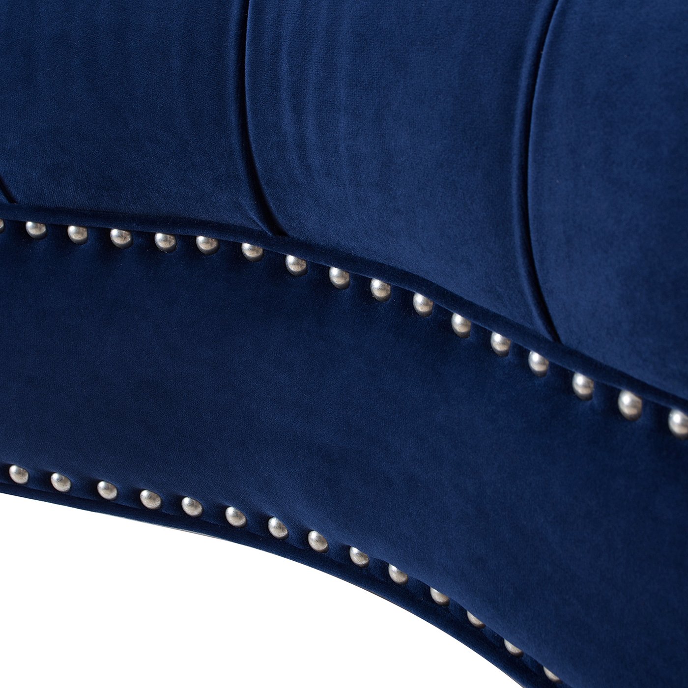 La Rosa - Victorian Tufted Upholstered Accent Chair - Navy Blue - Image 4