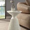 Duane - Fiber Concrete Accent Table - White - Image 3
