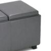 Avalon - Storage Ottoman - Stone Gray - Image 6